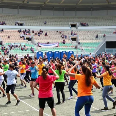 Menyikapi Keterbatasan Fasilitas di Senam Massal